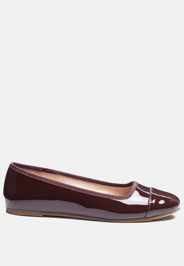 camella round toe ballerina flat shoes#color_espresso