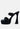 PIN-UP Black Braided High Heel Sandals-Black