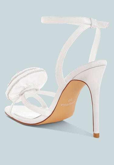 Candela Floral Rhinestone Accent Heel Sandals