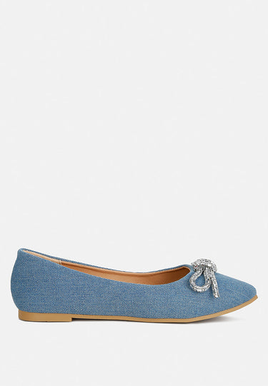 ellerby embellished bow detail ballet flats#color_light-blue