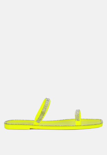 fenta diamante detail jelly flats#color_neon