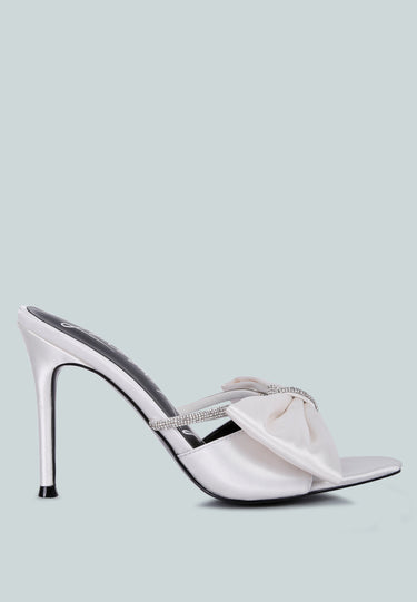 high tea rhinestone strap and bow embellished stiletto sandals#color_white