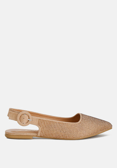 jarisa rhinestones embellished slingback mules#color_beige