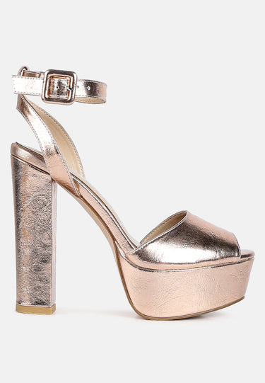Rager Peep-Toe High Platform Block Sandals-0