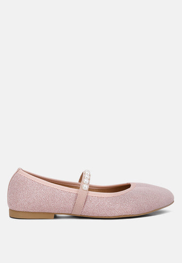sassie pearl embellished ballerina flats#color_pink