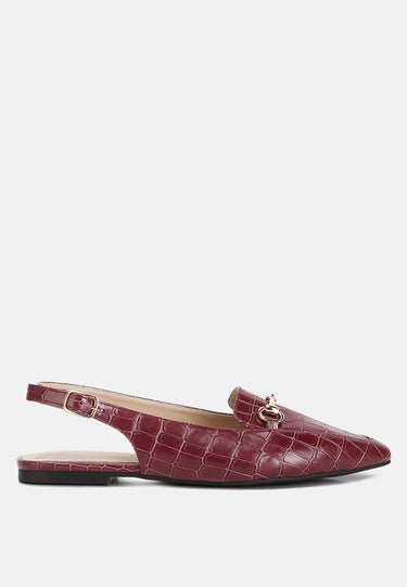 trempe croc slingback flat sandals#color_burgundy