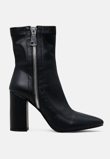 valeria pointed toe high ankle boots with side zipper#color_black