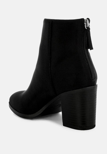 Warley Block Heel Ankle Boots in Black