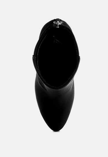 Warley Block Heel Ankle Boots in Black