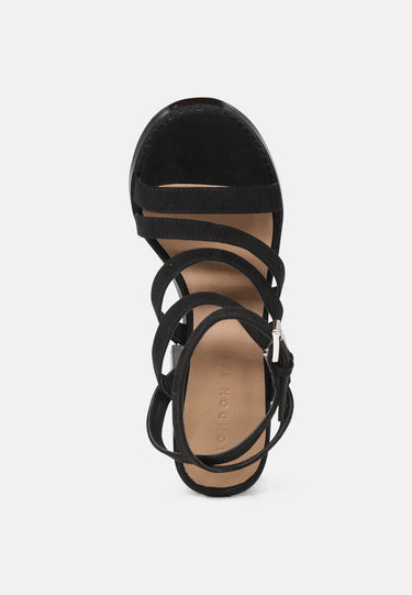 Rose Ankle Strapped Stacked Heel Sandals