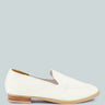 BOUGIE White Organic Canvas Loafers_White