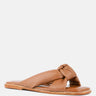 CHUBS Tan Puffy Strap Sliders Flat_tan