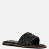 ODALTA Black Handcrafted Quilted Summer Flats_Black