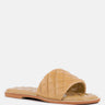 ODALTA Beige Handcrafted Quilted Summer Flats_Beige