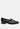 ANNA Black Leather Slip-on Loafers-Black