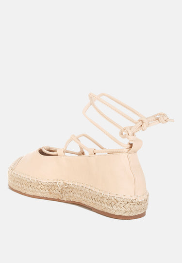 Alaya Woven Toe Lace-Up Espadrilles