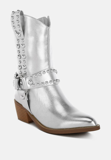 Studded Harness Detail Boots by RAG