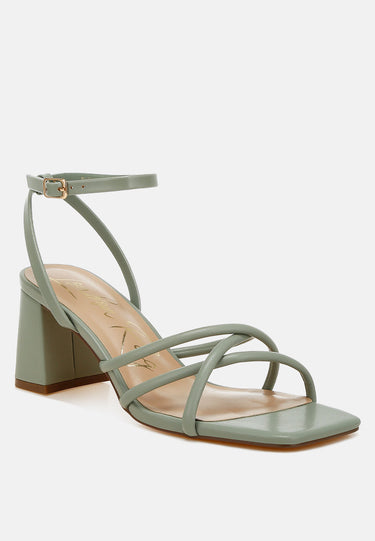 Alyona Low Block Heel Strappy Sandals