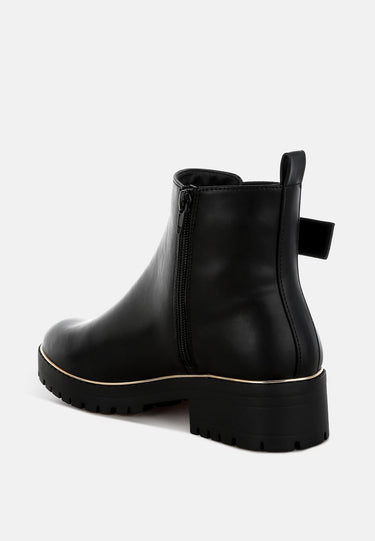 Chunky Buckle Detail Ankle Boots by RAG
