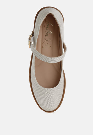 Canvas Mary Jane Shoes by Mode
