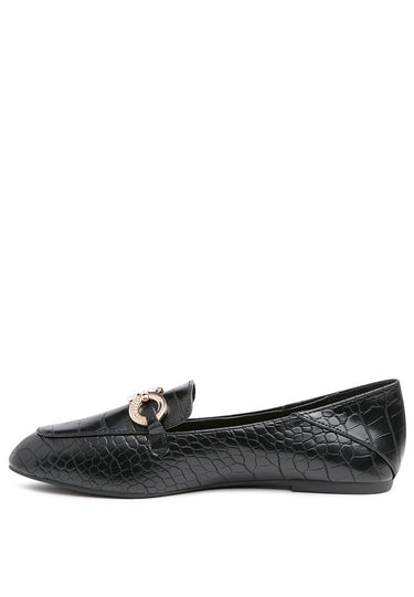 Croc Buckle Loafers