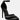 NOBLES Black High Heeled Patent Diamante Sandals_Black