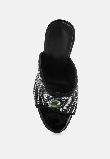 Boska Slip on Embellished Stiletto Heels