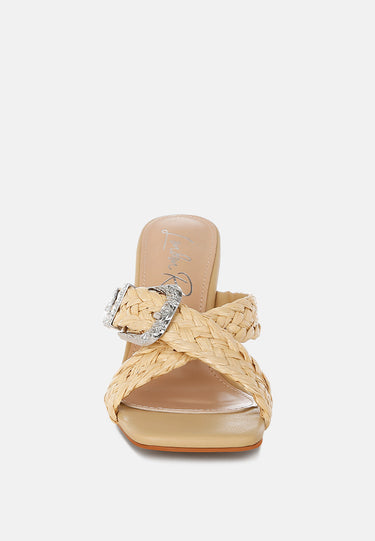Braided Criss-Cross Strap Sandals by Mode