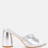bumblin metallic faux leather Slip on sandals#color_silver