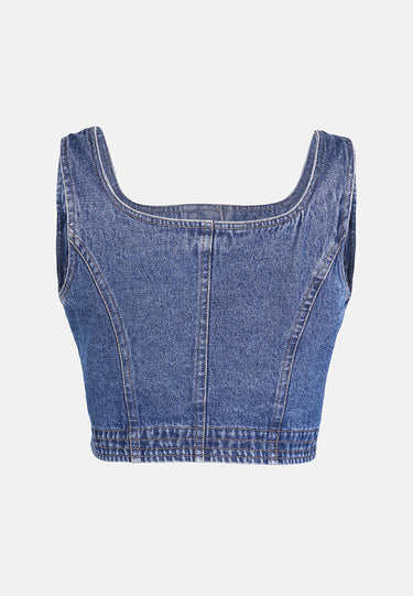 Button Down Denim Top