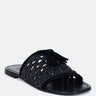 CEDAR Handwoven Natural Black Tassel Flats_Black