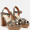 CHYPRE High Heeled Block Sandal In Tan-Tan