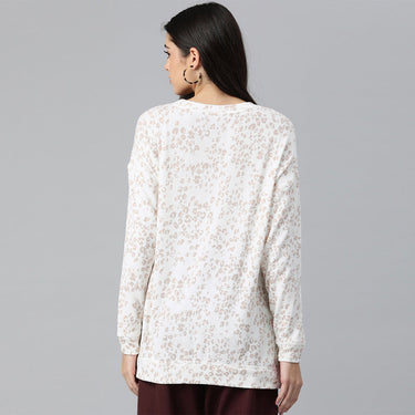 White Oversized Fleece Tunic