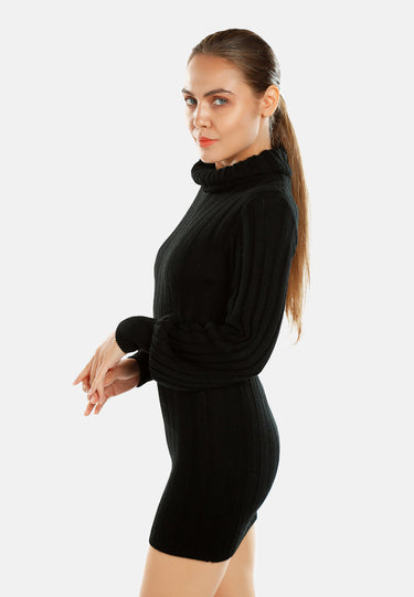 Roll Neck Bodycon Mini Dress by RAG