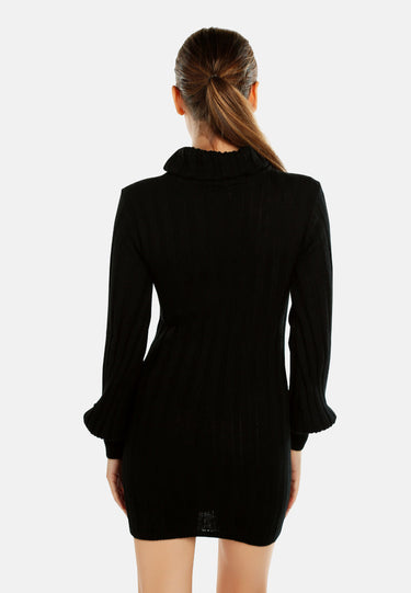 Roll Neck Bodycon Mini Dress by RAG