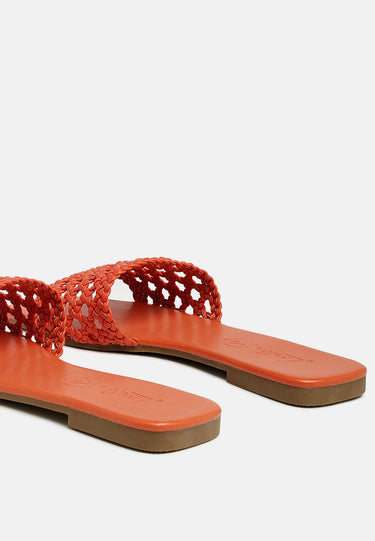Chiara Woven Strap Slip-on Flats