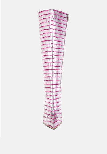 Croco Metallic Long Boots by RAG