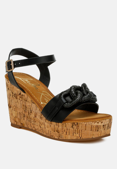 Emelda Cushion Chain Pin Buckle Wedges