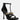 DAKOTA Black Metal Chain Mid Heel Sandals_Black