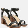 DOLPH Stack Block Heeled Sandal in Black-Black