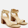 DOLPH Stack Block Heeled Sandal in Nude-Nude