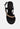 DOMEDA Black Metal Chain Mid Heel Sandal-Black