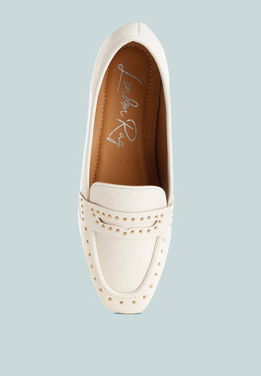 Studded Faux Leather Loafers by Mode