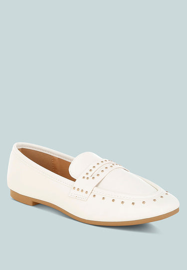Studded Faux Leather Loafers by Mode
