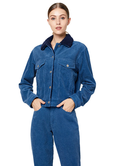 Corduroy Borg Jacket and Bottom Co-Ord Set