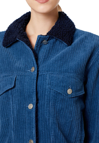 Corduroy Borg Jacket and Bottom Co-Ord Set