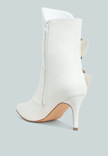 Chunky Buckle Strap Ankle Boots by RAG