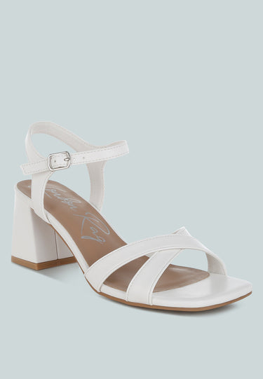 Square Toe Block Heel Sandals by RAG
