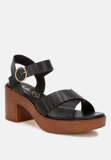 Elenia Platform Block Heel Sandals