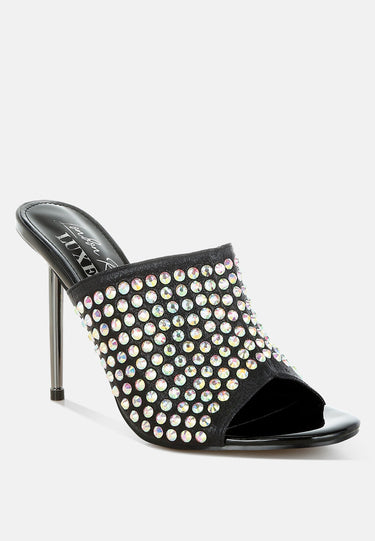 Farasha AB Rhinestone Slip-on Stiletto Heels
